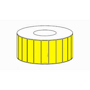 40x12mm Yellow Direct Thermal Permanent Label, 10000 per roll, 76mm core