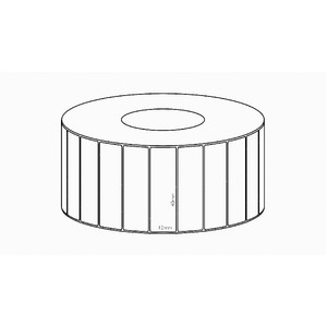 40x12mm Direct Thermal Permanent Label, 10000 per roll, 76mm core