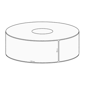 40x149mm Direct Thermal Permanent Label, 350 per roll, 38mm core