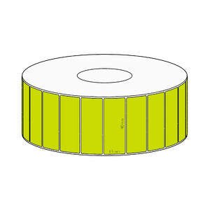 40x15mm Green Direct Thermal Permanent Label, 2800 per roll, 38mm core