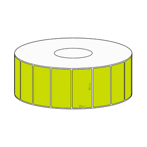 40x20mm Green Direct Thermal Permanent Label, 2150 per roll, 38mm core