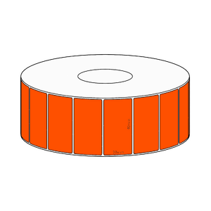 40x20mm Orange Direct Thermal Permanent Label, 2150 per roll, 38mm core