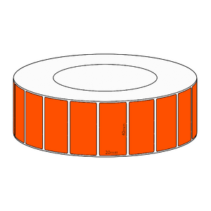 40x20mm Orange Direct Thermal Permanent Label, 6500 per roll, 76mm core