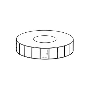 40x28mm Direct Thermal Removable Label, 5000 per roll, 76mm core, Perforated