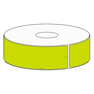 40x290mm Green Direct Thermal Permanent Label, 150 per roll, 38mm core