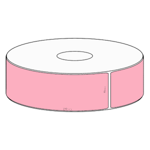 40x290mm Pink Direct Thermal Permanent Label, 150 per roll, 38mm core
