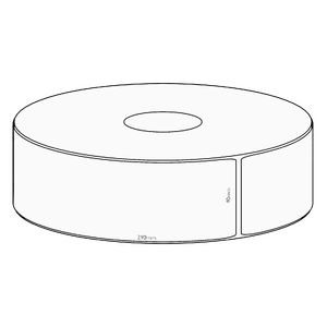 40x290mm Direct Thermal Permanent Label, 150 per roll, 38mm core