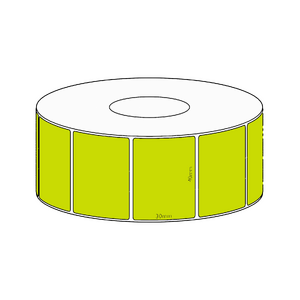 40x30mm Green Direct Thermal Permanent Label, 1500 per roll, 38mm core