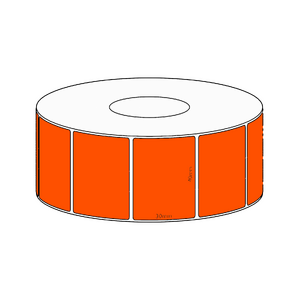 40x30mm Orange Direct Thermal Permanent Label, 1500 per roll, 38mm core