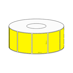 40x30mm Yellow Direct Thermal Permanent Label, 1500 per roll, 38mm core