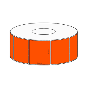 40x35mm Orange Direct Thermal Permanent Label, 1300 per roll, 38mm core