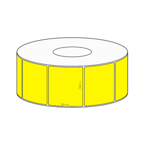 40x35mm Yellow Direct Thermal Permanent Label, 1300 per roll, 38mm core