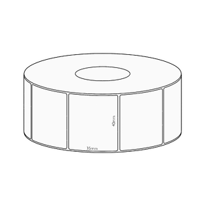 40x35mm Direct Thermal Permanent Label, 1300 per roll, 38mm core