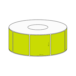 40x39mm Green Direct Thermal Permanent Label, 1200 per roll, 38mm core