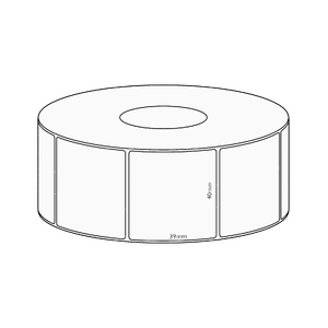 40x39mm Direct Thermal Permanent Label, 1200 per roll, 38mm core