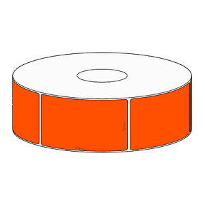 40x70mm Orange Direct Thermal Permanent Label, 700 per roll, 38mm core