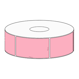 40x70mm Pink Direct Thermal Permanent Label, 700 per roll, 38mm core