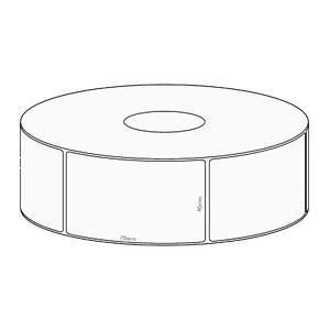 40x70mm Direct Thermal Permanent Label, 700 per roll, 38mm core