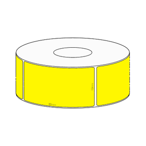 40x80mm Yellow Direct Thermal Permanent Label, 600 per roll, 38mm core