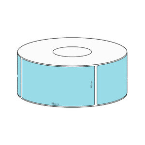 40x85mm Blue Direct Thermal Permanent Label, 550 per roll, 38mm core