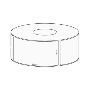 40x85mm Direct Thermal Permanent Label, 550 per roll, 38mm core