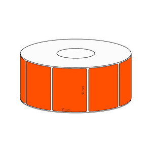 45x35mm Orange Direct Thermal Permanent Label, 1300 per roll, 38mm core