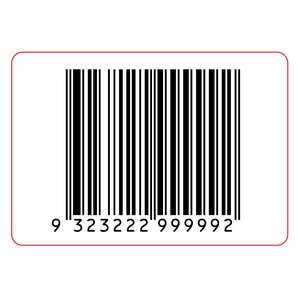 45x35mm EAN13 GS1 Permanent Product Barcode Label