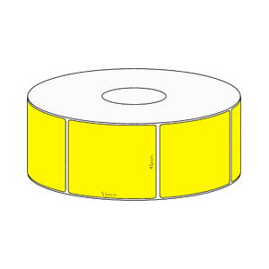 45x55mm Yellow Direct Thermal Permanent Label, 850 per roll, 38mm core