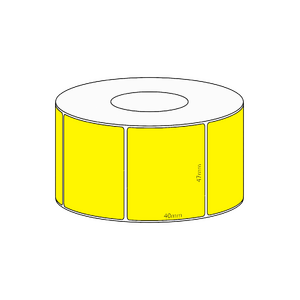 47x40mm Yellow Direct Thermal Permanent Label, 1150 per roll, 38mm core