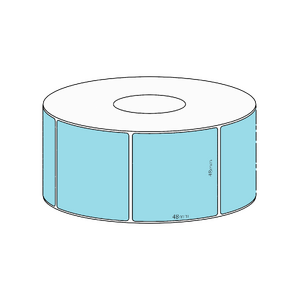 48x48mm Blue Direct Thermal Permanent Label, 1000 per roll, 38mm core