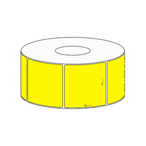 48x48mm Yellow Direct Thermal Permanent Label, 1000 per roll, 38mm core