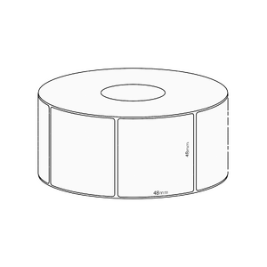 48x48mm Direct Thermal Permanent Label, 1000 per roll, 38mm core