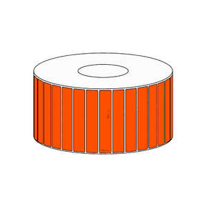 49x9mm Orange Direct Thermal Permanent Label, 4150 per roll, 38mm core