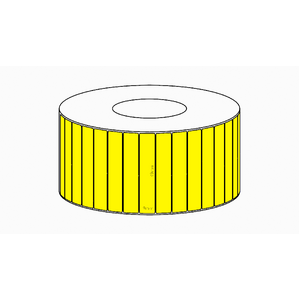 49x9mm Yellow Direct Thermal Permanent Label, 12500 per roll, 76mm core