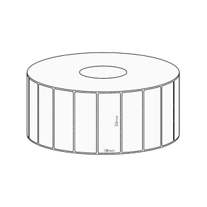 50x18mm Direct Thermal Permanent Label, 2400 per roll, 38mm core