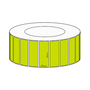 50x18mm Green Direct Thermal Permanent Label, 7150 per roll, 76mm core
