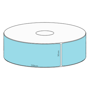 50x290mm Blue Direct Thermal Permanent Label, 150 per roll, 38mm core