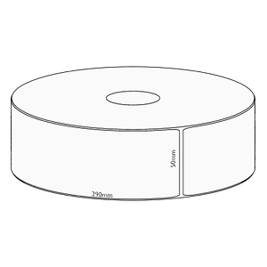 50x290mm Direct Thermal Permanent Label, 150 per roll, 38mm core