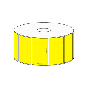 50x30mm Yellow Direct Thermal Permanent Label, 1500 per roll, 38mm core