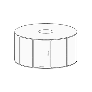 50x30mm Direct Thermal Permanent Label, 1500 per roll, 38mm core