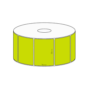 50x36mm Green Direct Thermal Permanent Label, 1300 per roll, 38mm core
