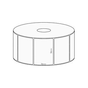 50x36mm Direct Thermal Permanent Label, 1300 per roll, 38mm core