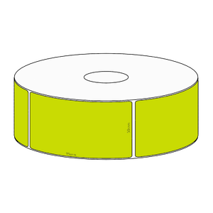 50x99mm Green Direct Thermal Permanent Label, 500 per roll, 38mm core