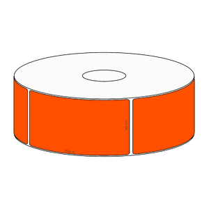 50x99mm Orange Direct Thermal Permanent Label, 500 per roll, 38mm core
