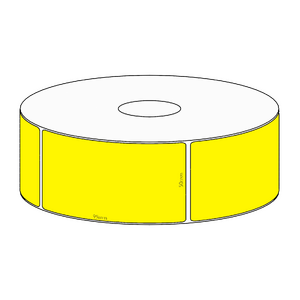 50x99mm Yellow Direct Thermal Permanent Label, 500 per roll, 38mm core