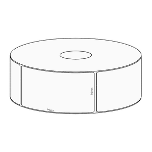 50x99mm Direct Thermal Permanent Label, 500 per roll, 38mm core