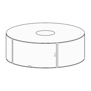 50x99mm Transfer Permanent Label, 1450 per roll, 76mm core