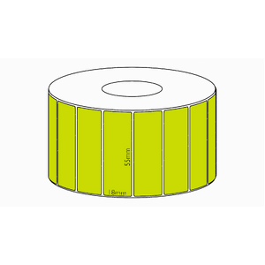 55x18mm Green Direct Thermal Permanent Label, 2400 per roll, 38mm core