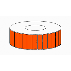 55x18mm Orange Direct Thermal Permanent Label, 7150 per roll, 76mm core