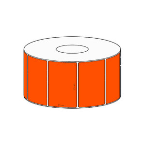 55x35mm Orange Direct Thermal Permanent Label, 1300 per roll, 38mm core